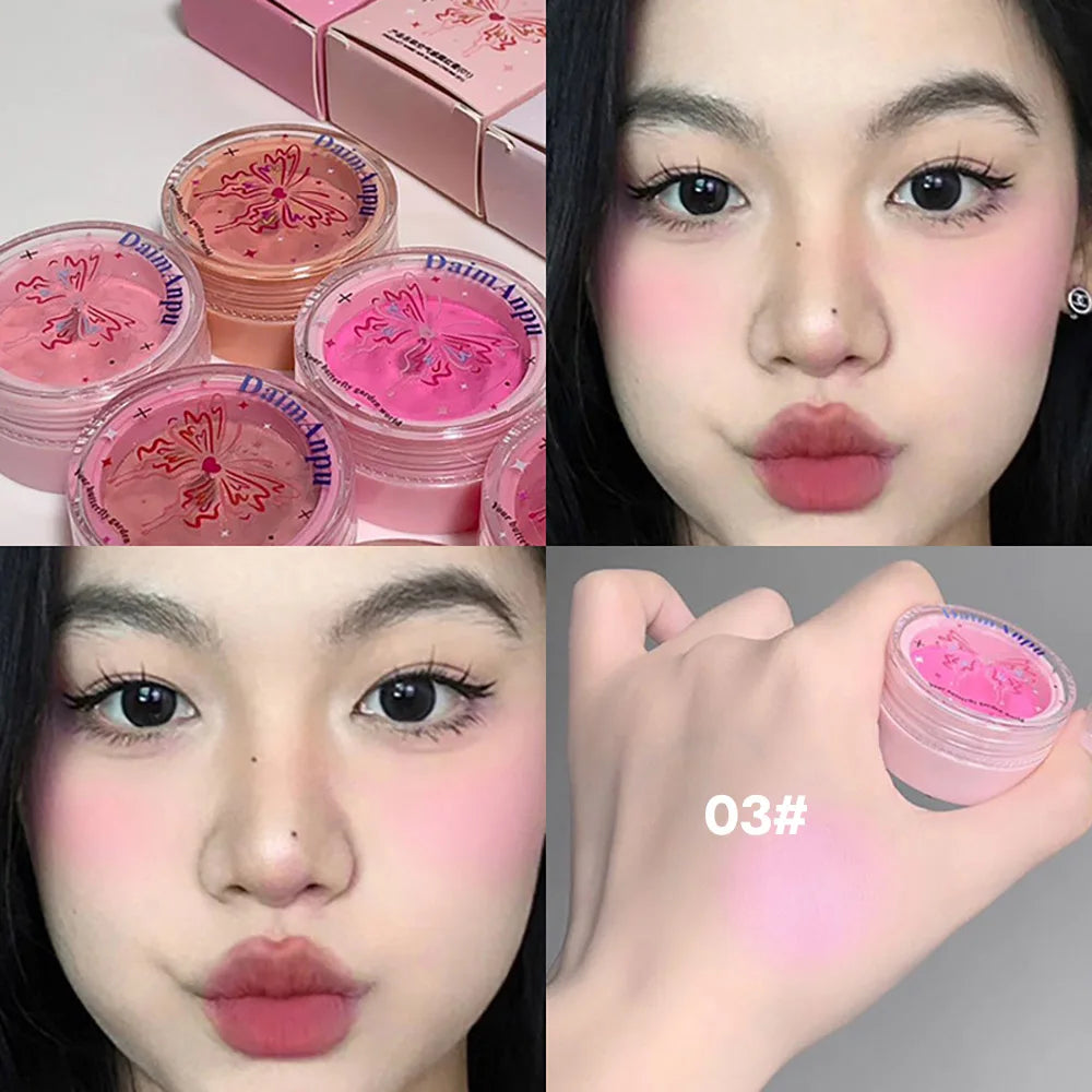 Airy Blush Clay Pigmented Powdery Cream Blusher
Long-Lasting Tender Look Uplifting Color Matte Girlish Blush