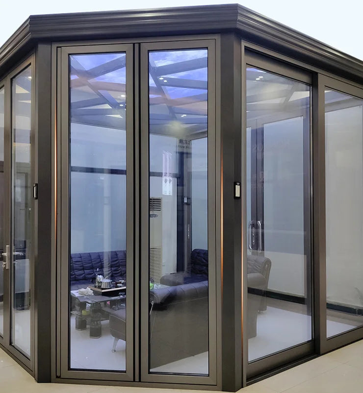 Victorian Luxury Prefabricated Portable Aluminum Tinted Glass
Sun Backyard Double Glazed Room Garden Bungalow