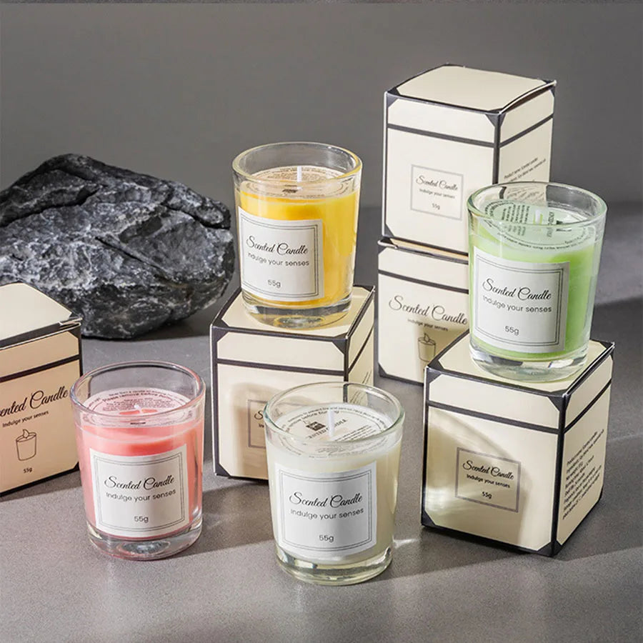 Aromatherapy Candle Premium Gift Box Glass
Handmade Soy Wax Smokeless Creative Aromatherapy Candle