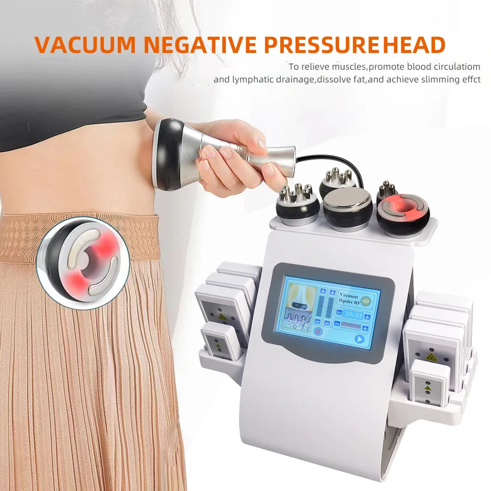 Ultrasonic 40K Cavitation Machine Vacuum Weight Loss Body Slimming Device
Anti-cellulite Fat Burner Cellulite Massage Equipment