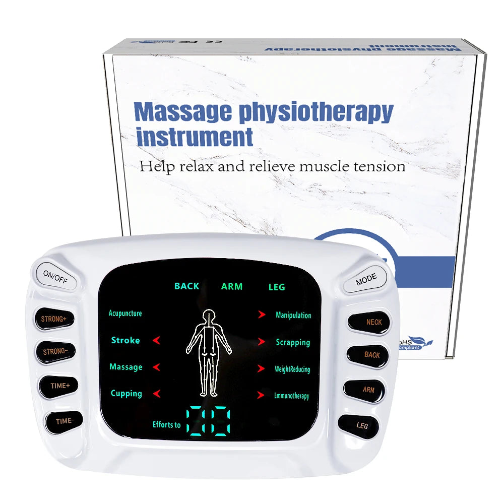 Portable Electronic 8 Modes Tens Massager
EMS Muscle Myostimulation Acupuncture Pulse Massage Pain Relief Physiotherapy Machine