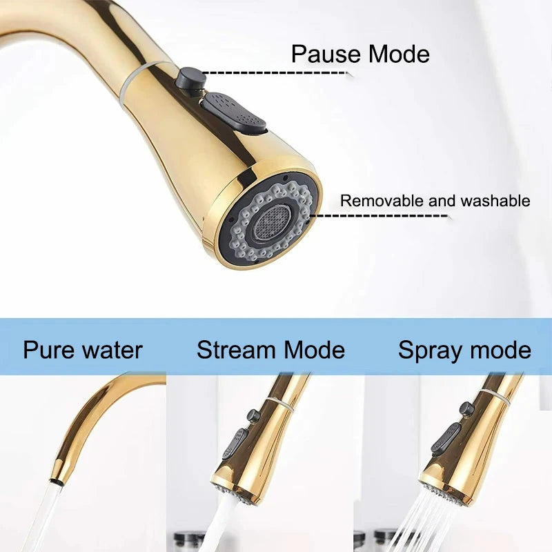 Purify Water Kitchen Faucet Deck Mounted Dual Handle Faucet
Purification Kitchen Sink Faucet 2 Swivel Spout Water Mixer Tap