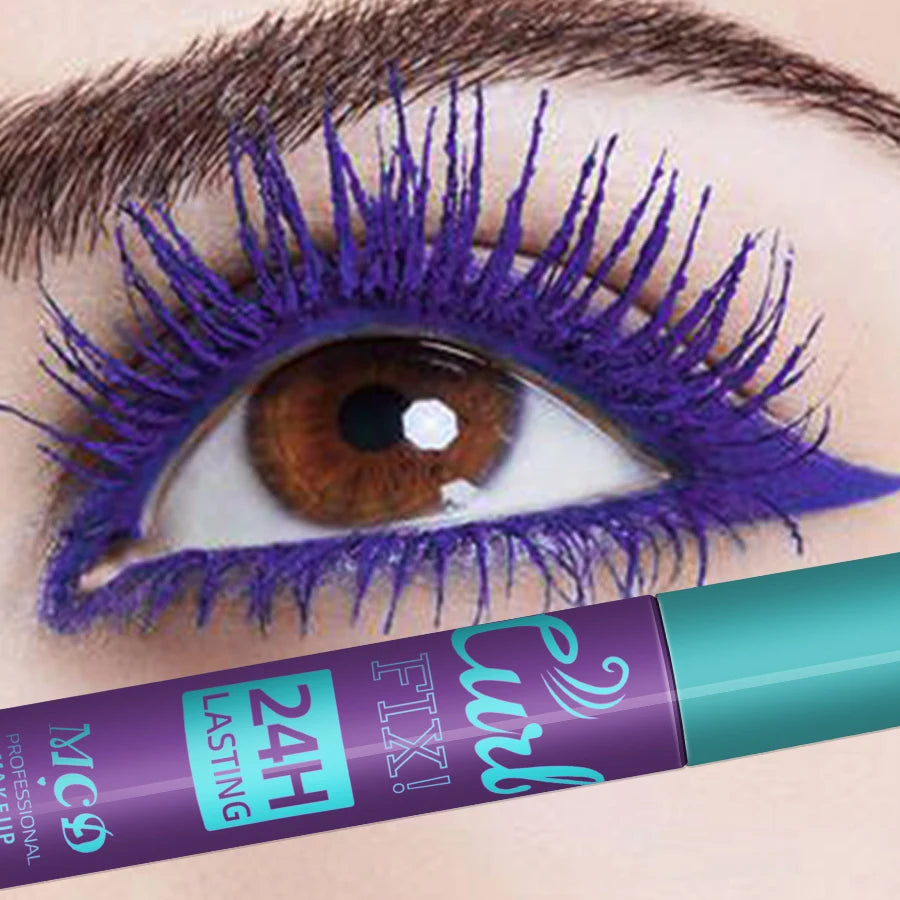 Colorful Slender Mascara Waterproof Fast Drying Curling Eyelashes
Multicolor Lashes Makeup Long Lasting Blue Green Cosmetic