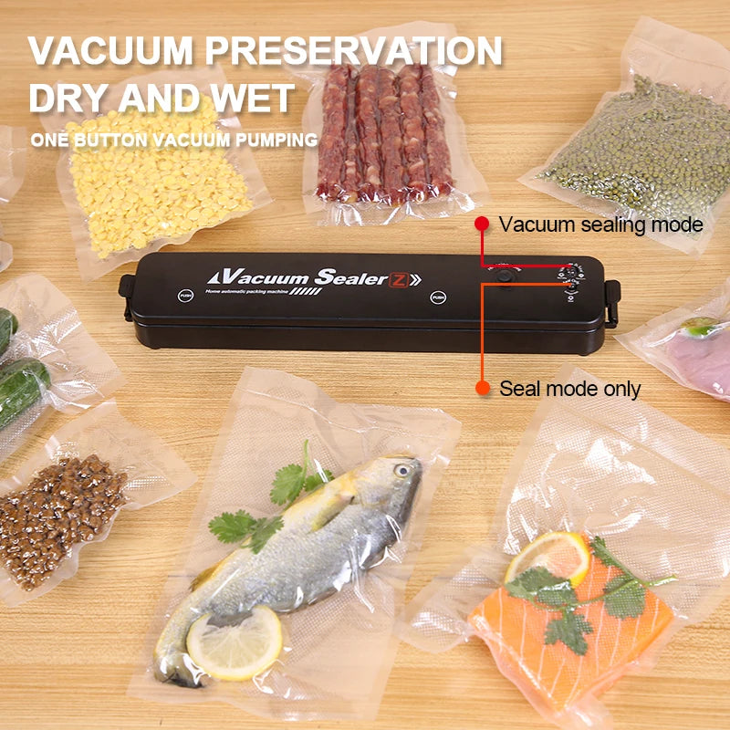 Electric Vacuum Sealer Food Sealer Machine
Foods Fresh Storage Vacuum Sealer Machine Plastic Bags Sealer For Storage Food