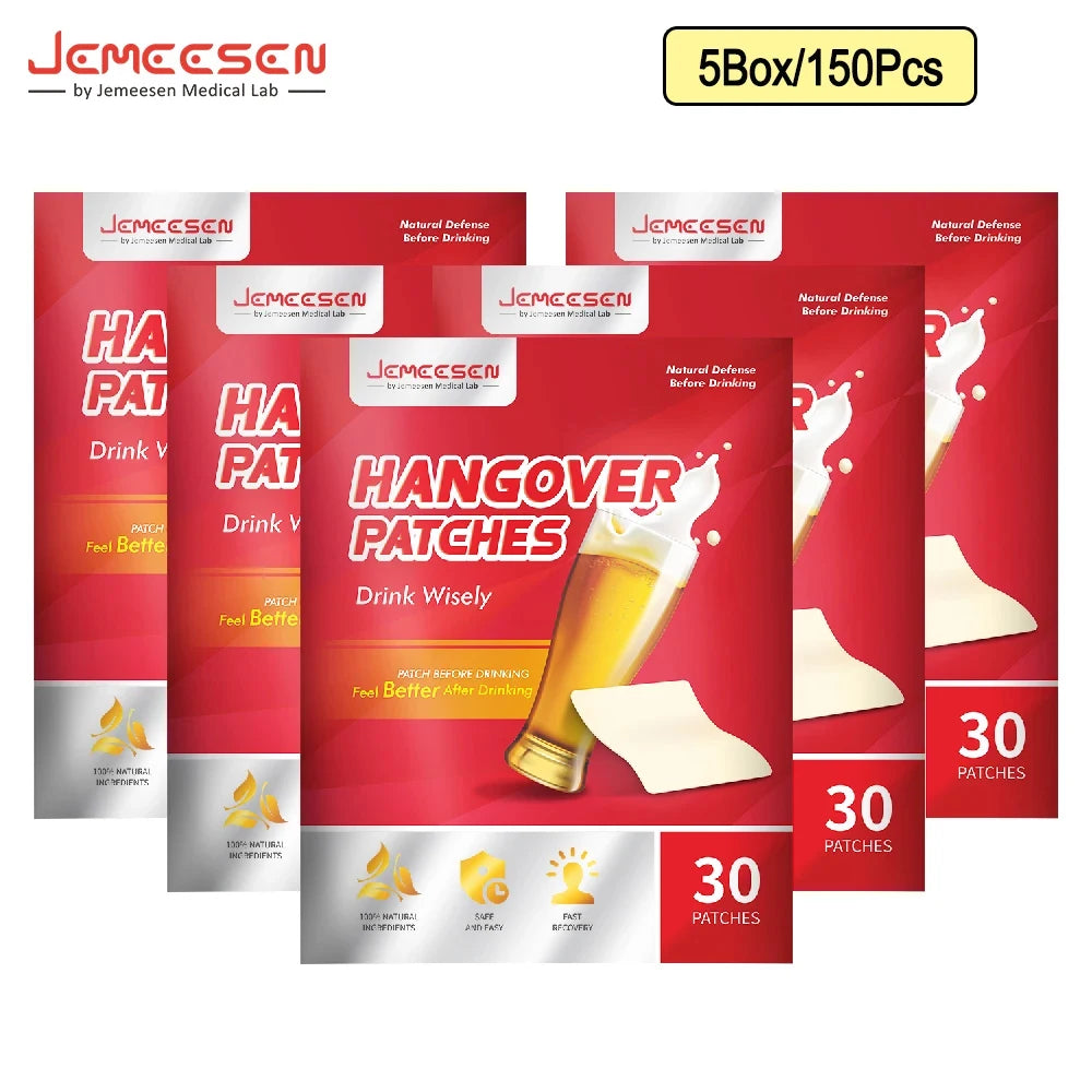 Party Recovery Patch, Hangover Relief Patch,
Fast Relief for Headaches, Body Aches & Mental Fatigue, Boost Of Alertness 30-Pack
