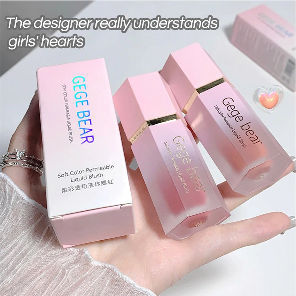 Gege Bear Blush Cream 6 Colors
Smooth Velvet Matte Pink Blusher Natural Easy To Smudge