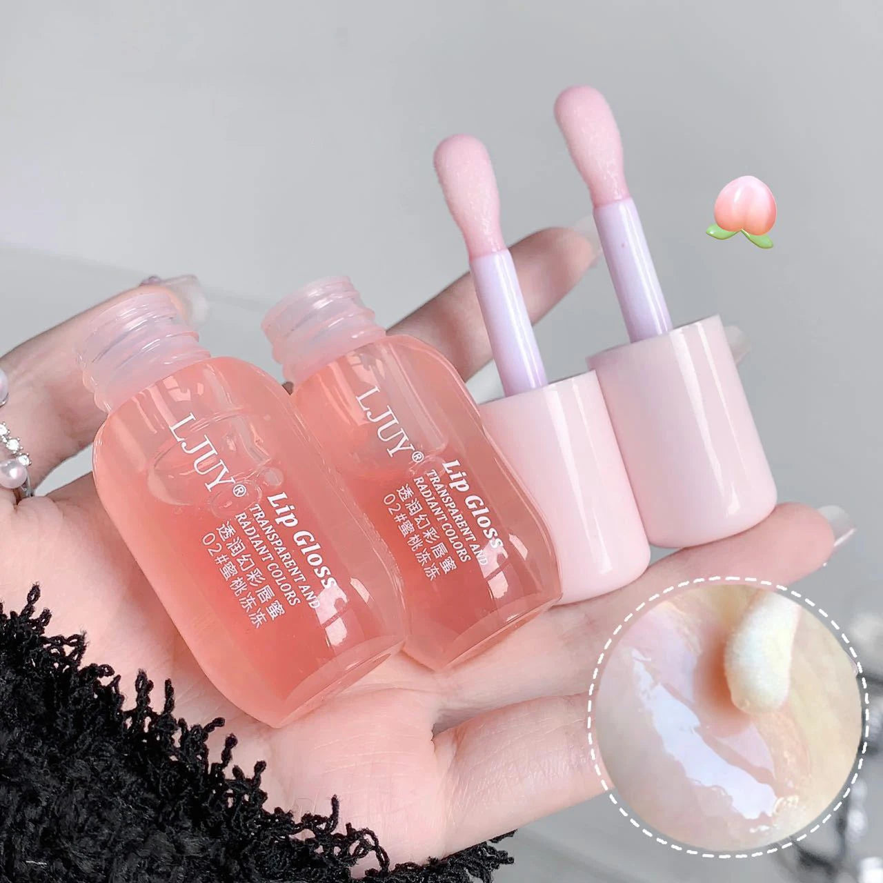 Fruit Crystal Jelly Lip Oil Hydrating Transparent Glass Lip Gloss
Plumping Clear Lip Plumper Serum Lips Care Makeup Cosmetics