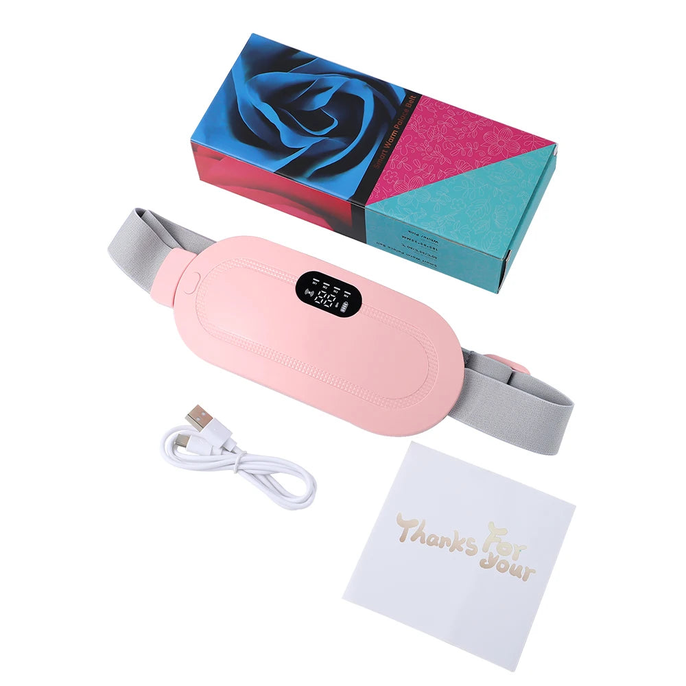 Electric Abdominal Massager Belt for Female
Hot Compress Menstrual Period Warm Stomach Uterus Thermal Pad Pain Relief Vibrator