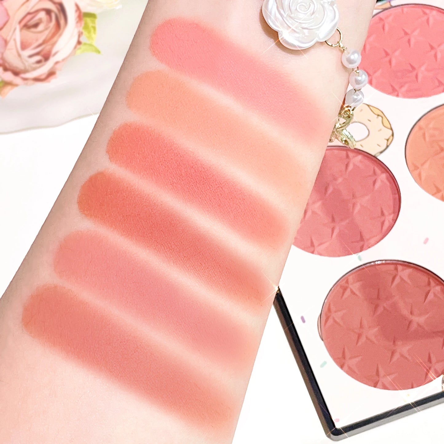 6-color blush palette, matte effect, natural long-lasting,
high pigment, daily multi-color makeup set