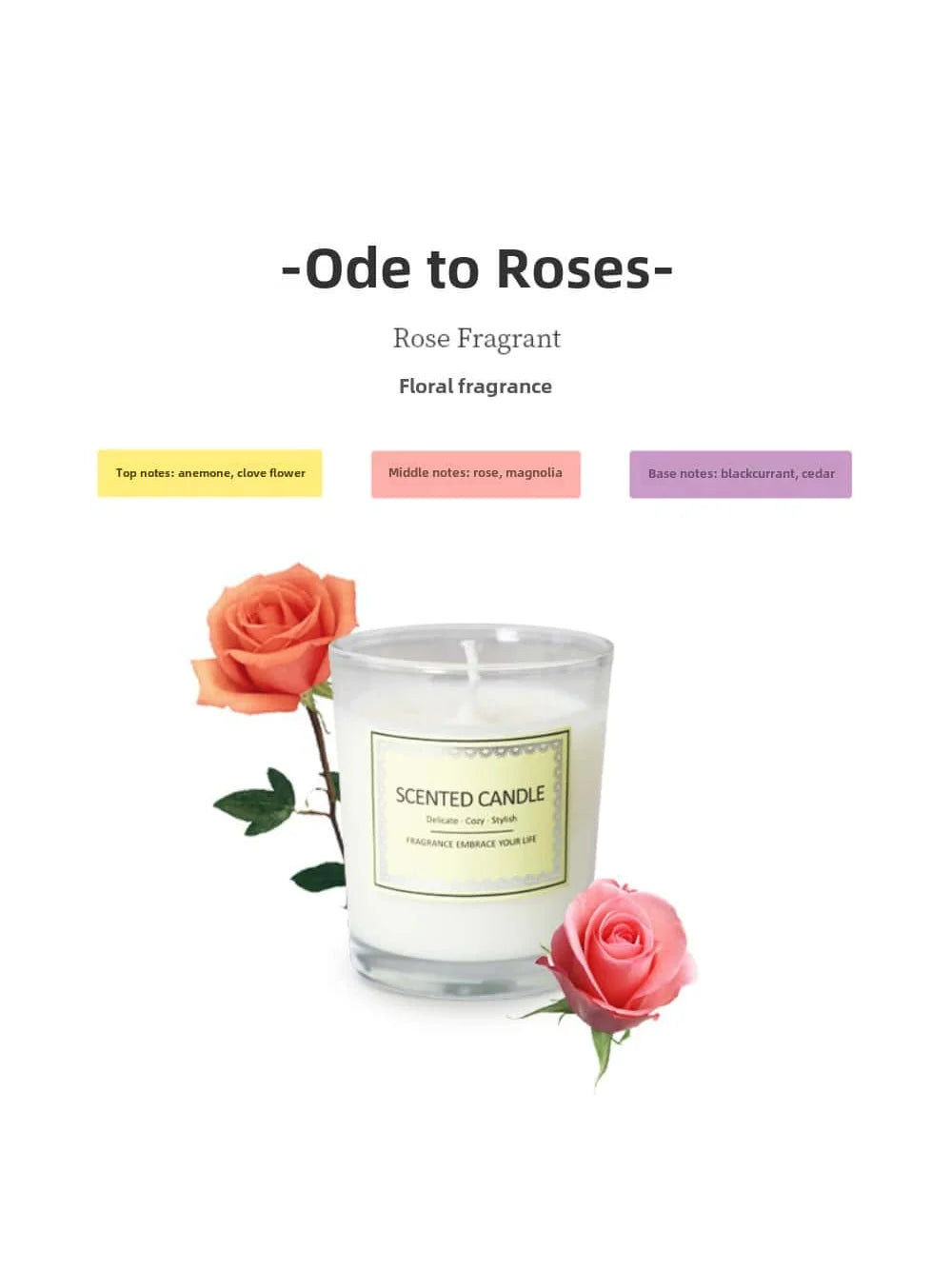 Candle Fragrance Atmosphere Smoke free Aromatherapy Candles