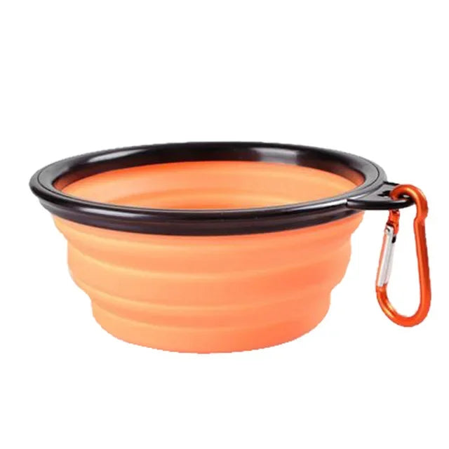 Collapsible Pet Silicone Dog Food Water Bowl Outdoor
Camping Travel Portable Folding Pet Bowl Dishes