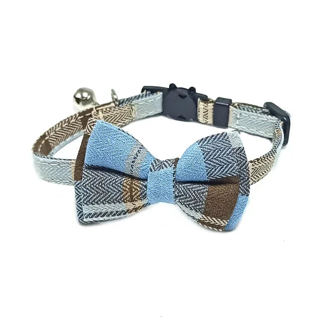 Pet Breakaway Cat Collar Bow Tie and Bell Cute Plaid
Christmas Red Elastic Adjustable Dog Collar With Sash Small Bell For Cats