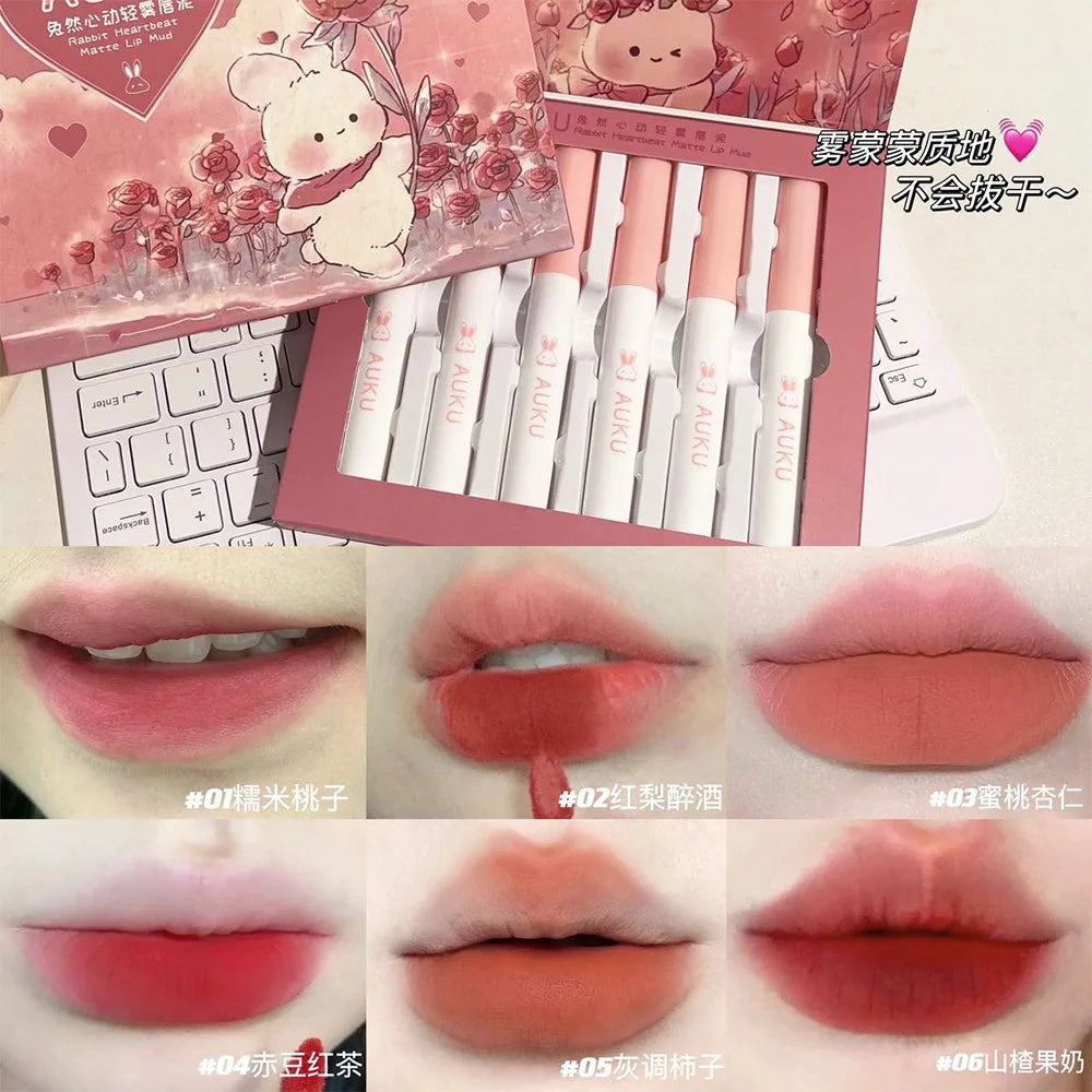 Lipsticks Set Make Up For Women Beauty Cosmetics
Matte Lipsticks Waterproof Long lasting Liquid Lip Tint Stain