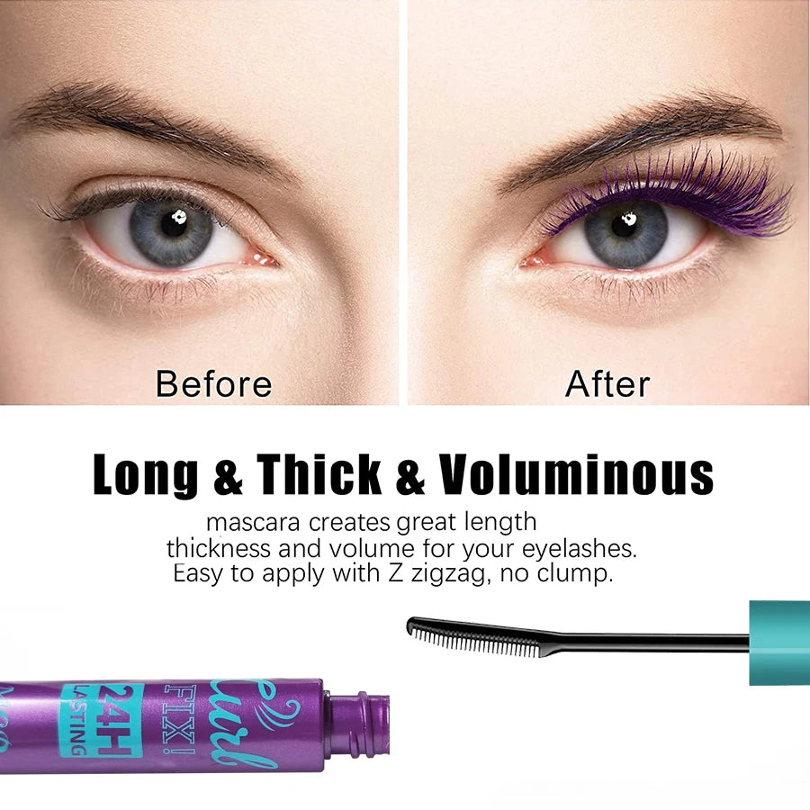 Colorful Slender Mascara Waterproof Fast Drying Curling Eyelashes
Multicolor Lashes Makeup Long Lasting Blue Green Cosmetic