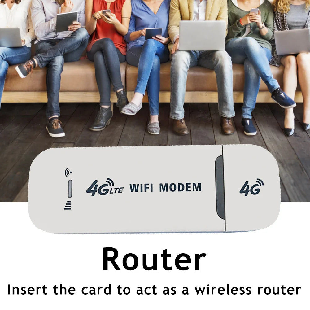 4G Wireless LTE WiFi Router
4G SIM Card Portable
150Mbps USB Modem Pocket Hotspot
Dongle Mobile Broadband for Home Office WiFi