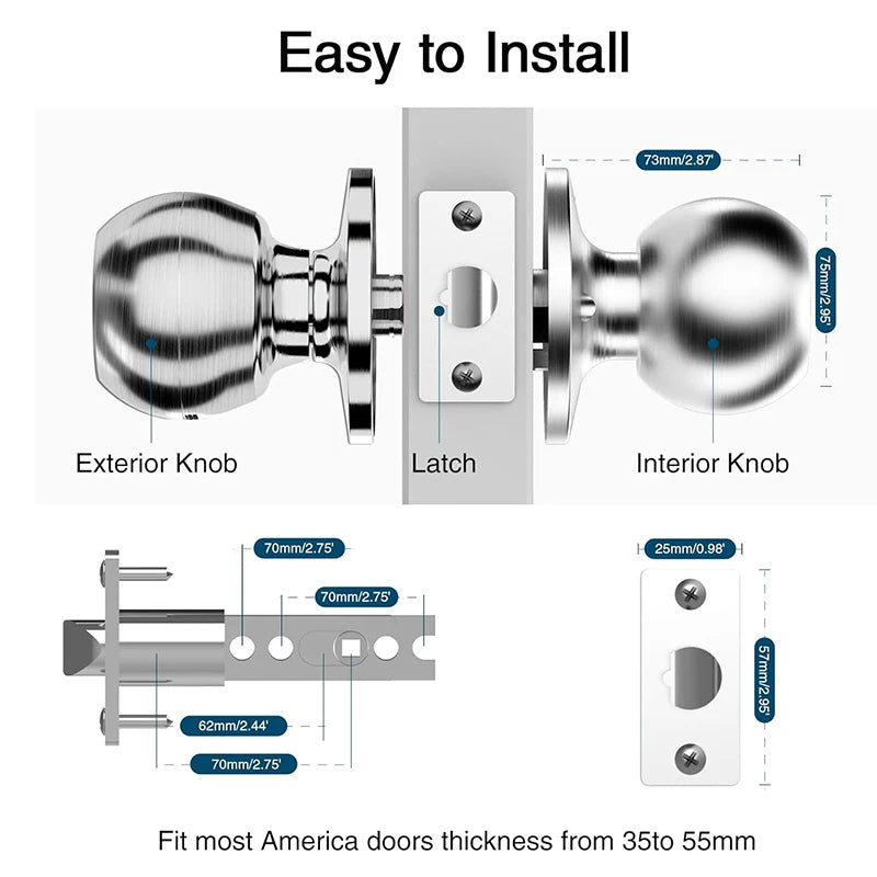 Fingerprint Lock Smart Lock with Bluetooth
Door Lock Keyless Entry with Fingerprint and Tuya App
