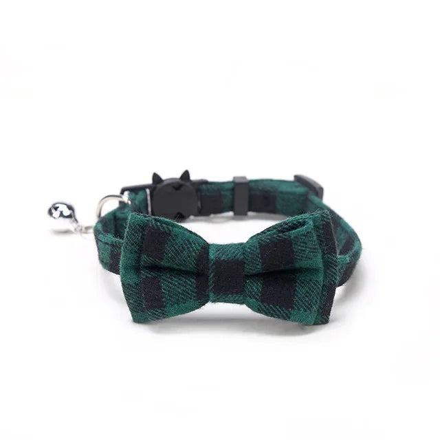 Pet Breakaway Cat Collar Bow Tie and Bell Cute Plaid
Christmas Red Elastic Adjustable Dog Collar With Sash Small Bell For Cats