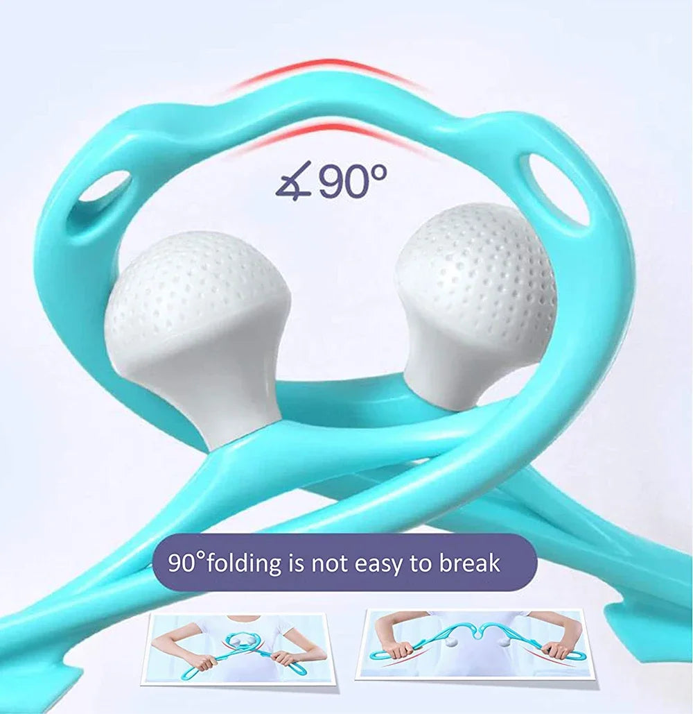 Manual Cervical Massager Clip, Hand-held Neck Shoulder
Shiatsu Trigger Point Massager Roller for Body Relaxation Beauty Health