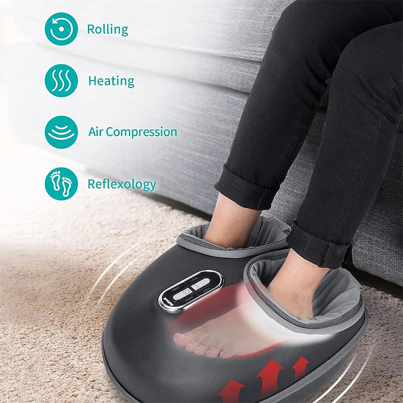 Foot Massager Heating Therapy Air Compression
Shiatsu Knead Roller Muscle Relaxation Electric Foot Massager