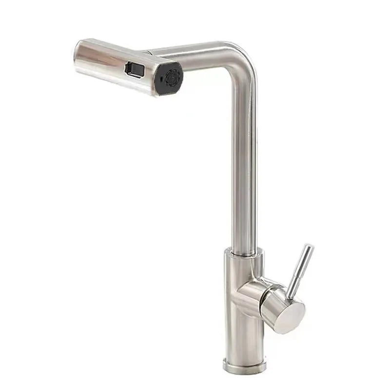 Stainless Steel Kitchen Single Handle Three-in-one Hot and Cold Rotating Faucet
Waterfall Style Pull-down Tap