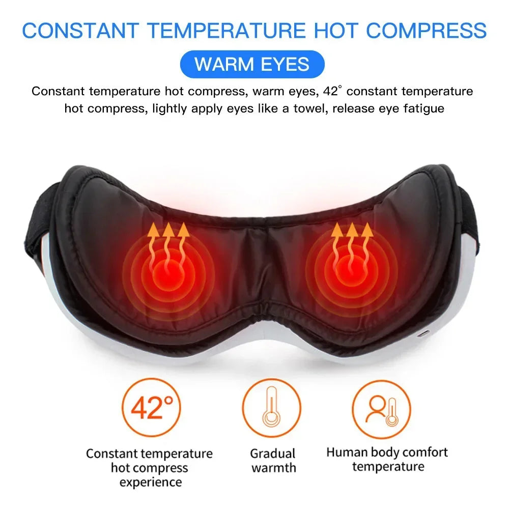 6D Eye Massage Instrument Smart Airbag Vibration Eye Care
Hot Compress Bluetooth Eye Massager Glasses Fatigue Pouch & Wrinkle