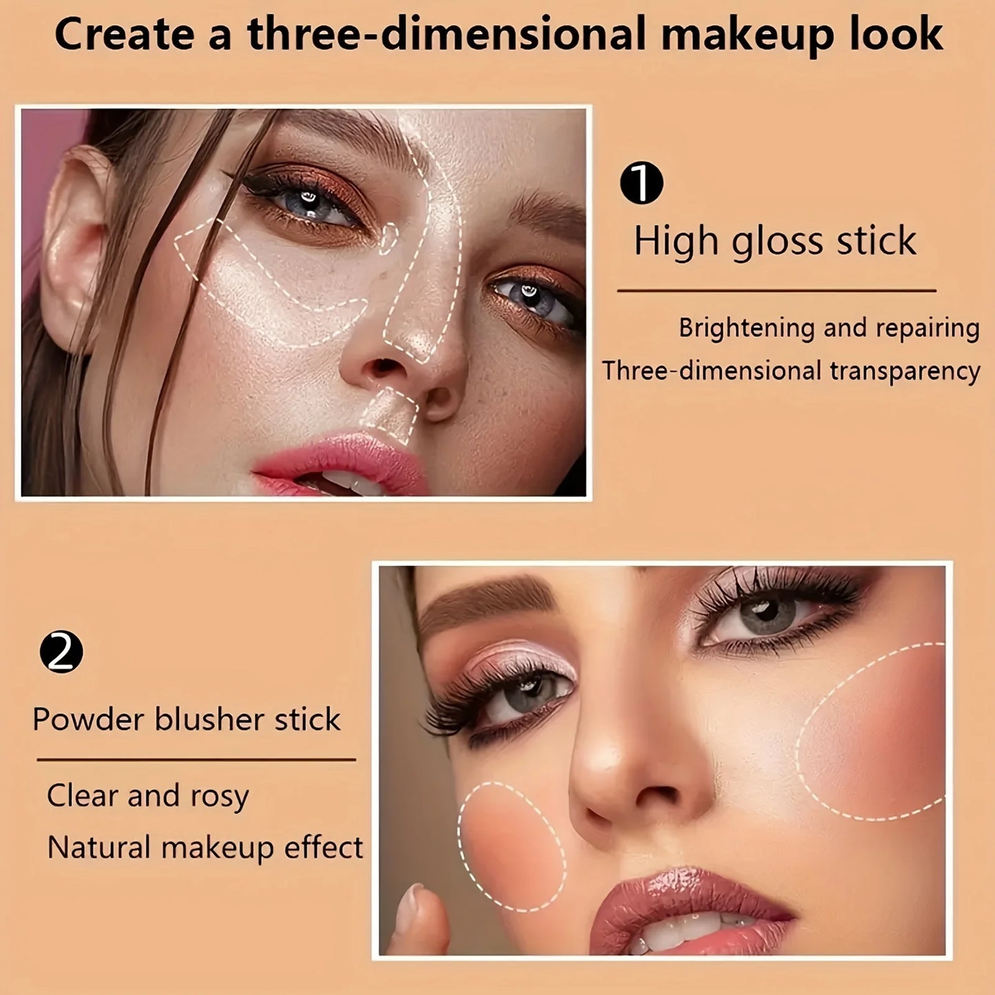 6-color blush palette, natural-toned eye shadow palette, and matte blush palette.
Light and breathable, suitable for cheek and e