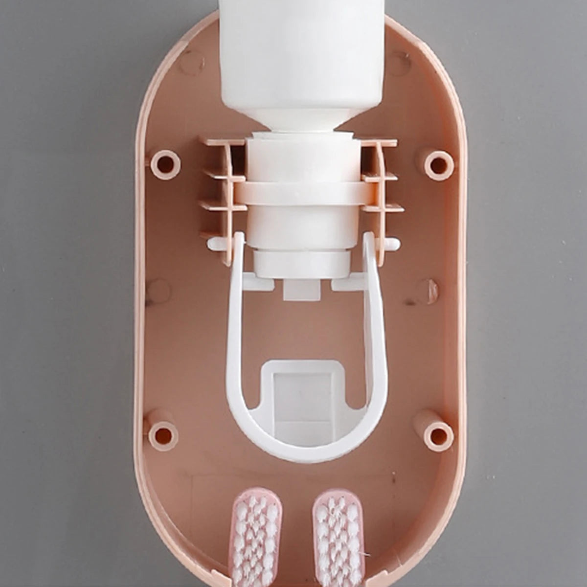 Automatic Toothpaste Dispenser Adhesive Toothpaste Holder with Toothpaste Organizer