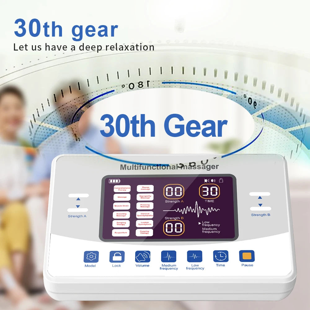 12Mode TENS EMS Massager 30 Levels Deep Body Massage
Electric Muscle Stimulator Pulse Acupuncture Relax Digital Therapy Machine