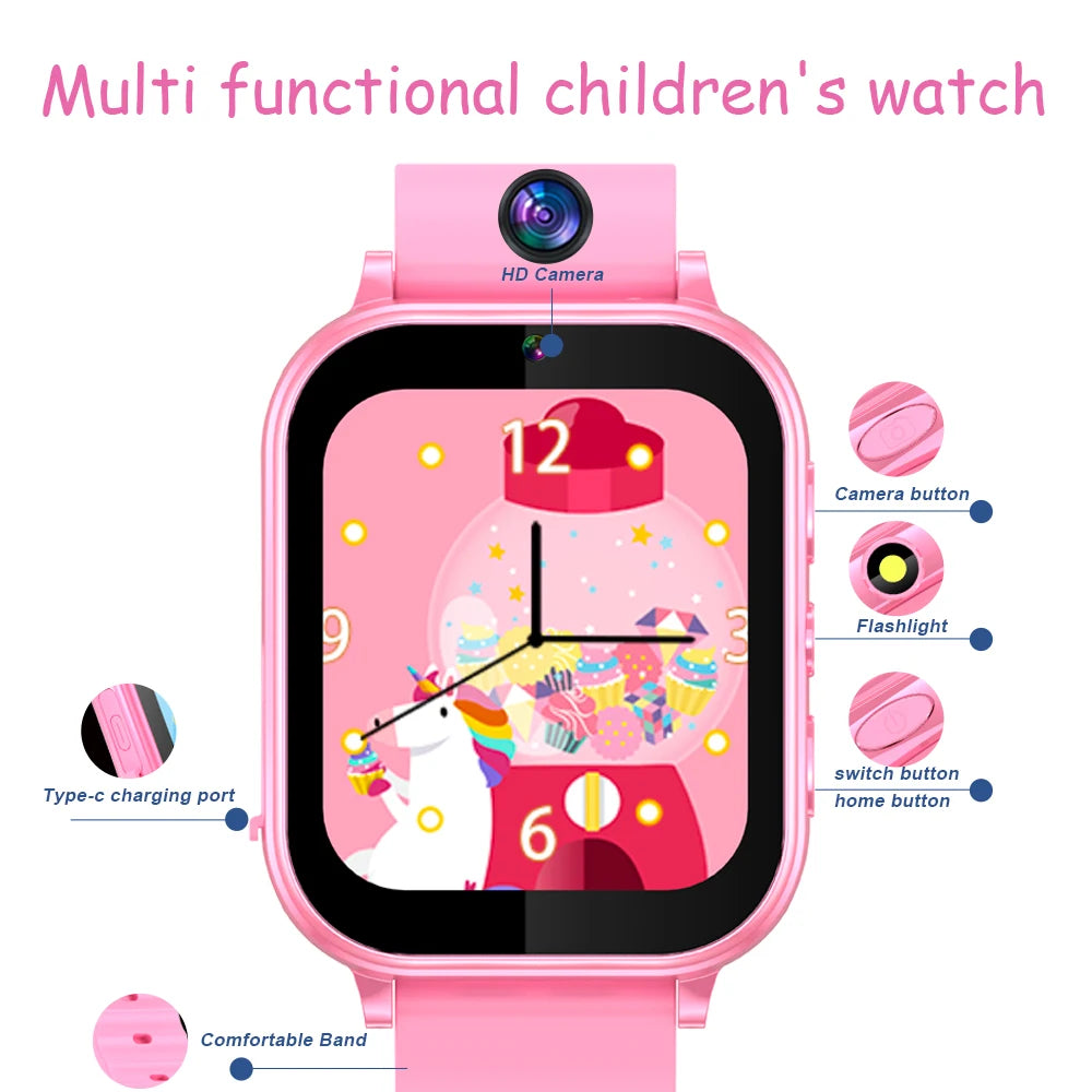 Smart Watch Kids with Puzzle games 300000 pix Camera
Video MP3 music playback for children aged 3 to 12
