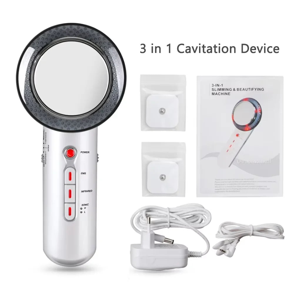 3 in 1 Cavitation Ultrasonic Machine Weight Loss
Microcurrent EMS Body Slimming Massager Fat Burner Cream Gel