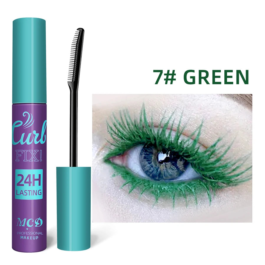 Colorful Slender Mascara Waterproof Fast Drying Curling Eyelashes
Multicolor Lashes Makeup Long Lasting Blue Green Cosmetic