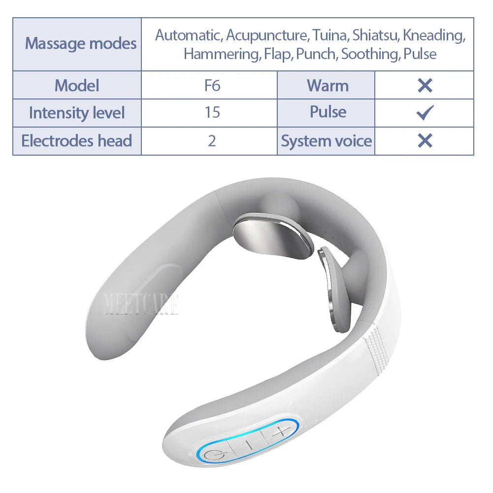TENS Back Neck Massager, Heated Wireless Shoulder Massage,