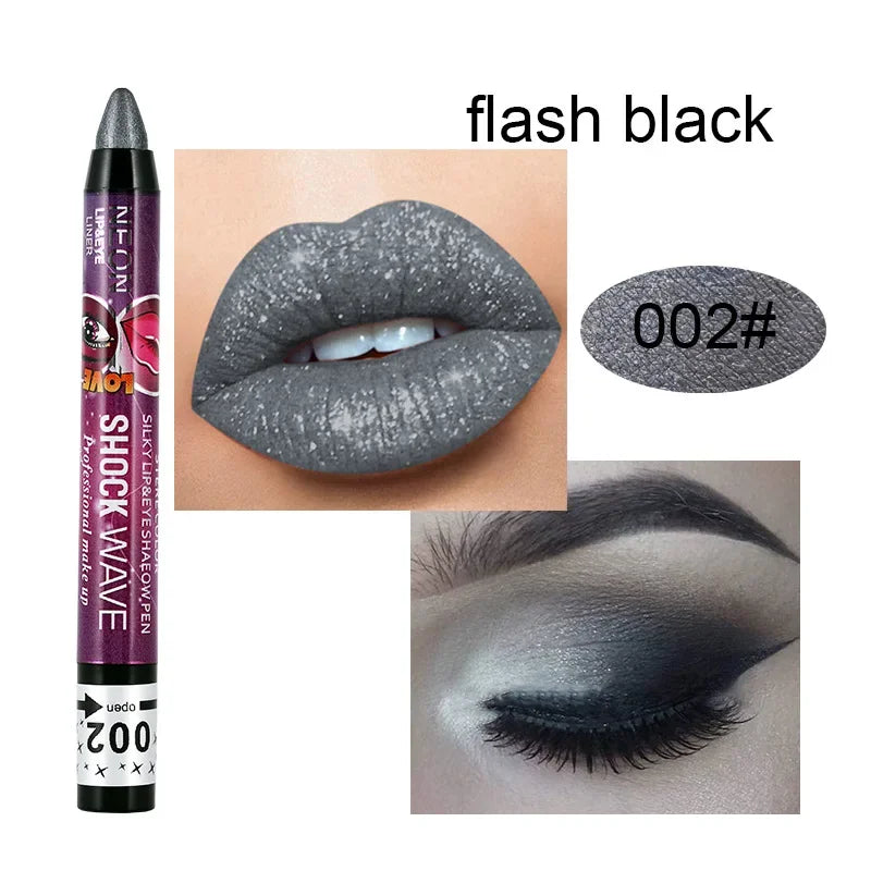 2 In 1 Eyeshadow Lipstick Stick Pencil
Waterproof Glitter Matte Eye Shadow Makeup Pigment Eyeshadow Pen