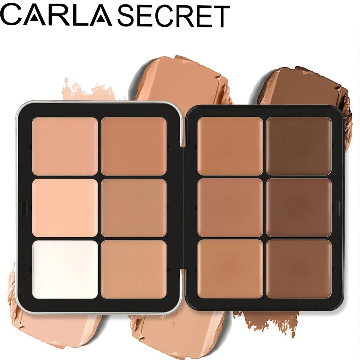 12-Color Iron Box Blusher Pallet Multi-Color Cream Blush Pallet Concealer
Contour and Highlighter Palette Makeup Blush Face