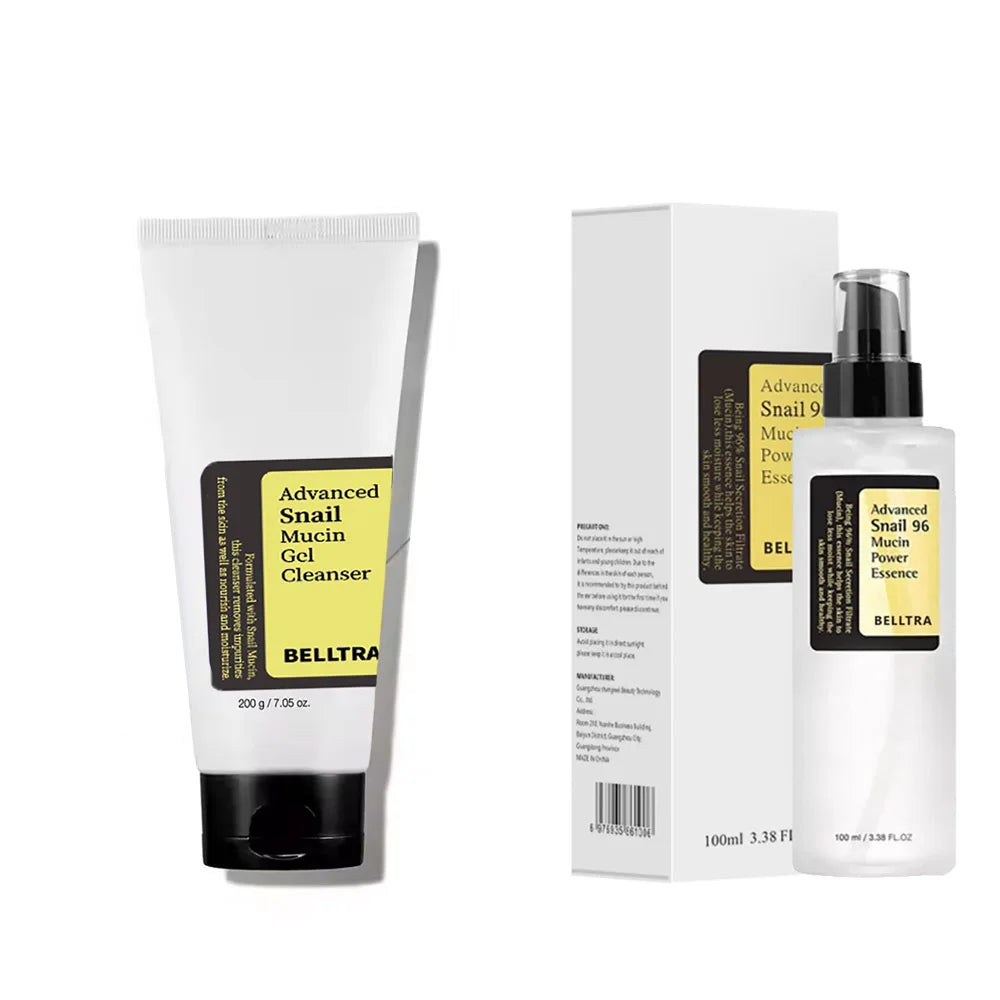 Snail mucin 96% Korean Skin Care Facial Essence Fading Fine Lines
Essence Firming Facial Snail Brightening Anti-Aging Set