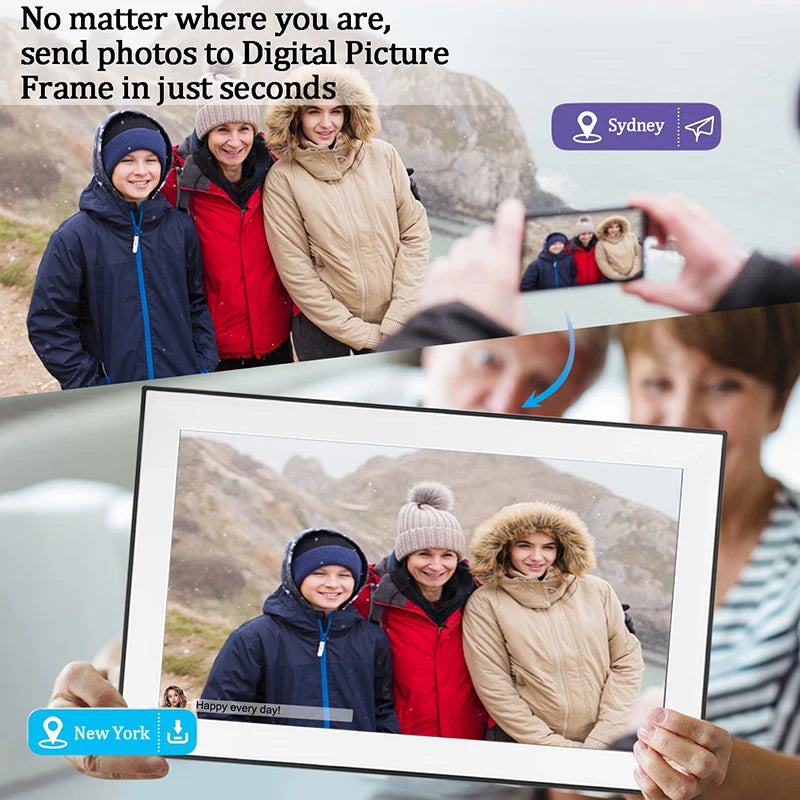 15.6 inch built in 32GB WiFi Large touch ips digital photo frame
1920*1080 WiFi Smart Frame Share Photos and Videos via frameo