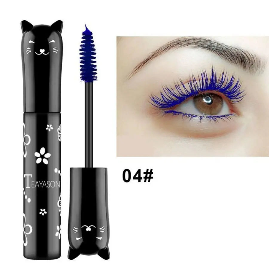6-Colorful Mascara with Large Brush Head, Easy to Color,
Non-Clumping, Non-Fading Mascara, White Purple, Sapphire Blue, Silver Coffee