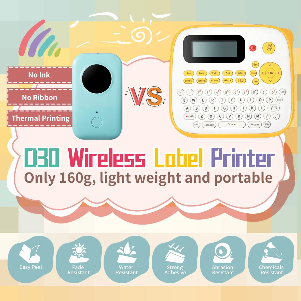 Label Printer Thermal Printing 15mm Stickers Thermal Labels