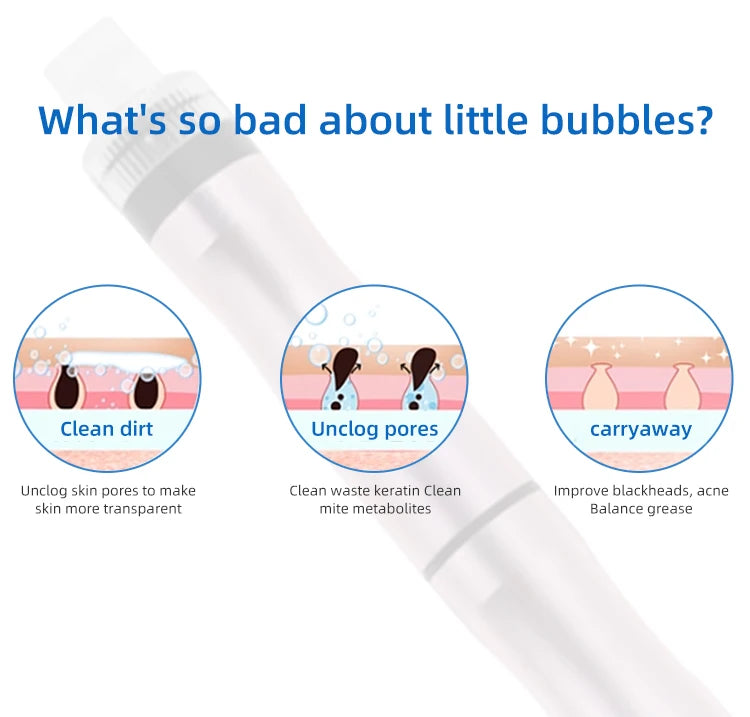 Small Bubble Cleansing Machine Blackhead Removal
Water Hydro Jet Beauty Tool Face Pores Vacuum Suction Acne Cleaner
