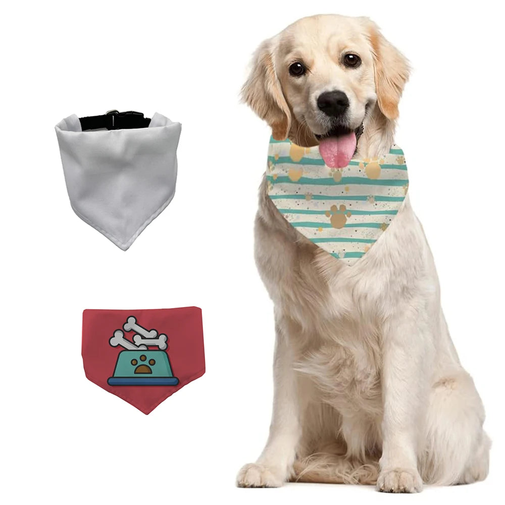 15pcs Sublimation Blank Pet Bandana Pet Scarf Heat Transfer
Washable Triangle Pet Scarf for Dogs Cats with Adjustable Buckle