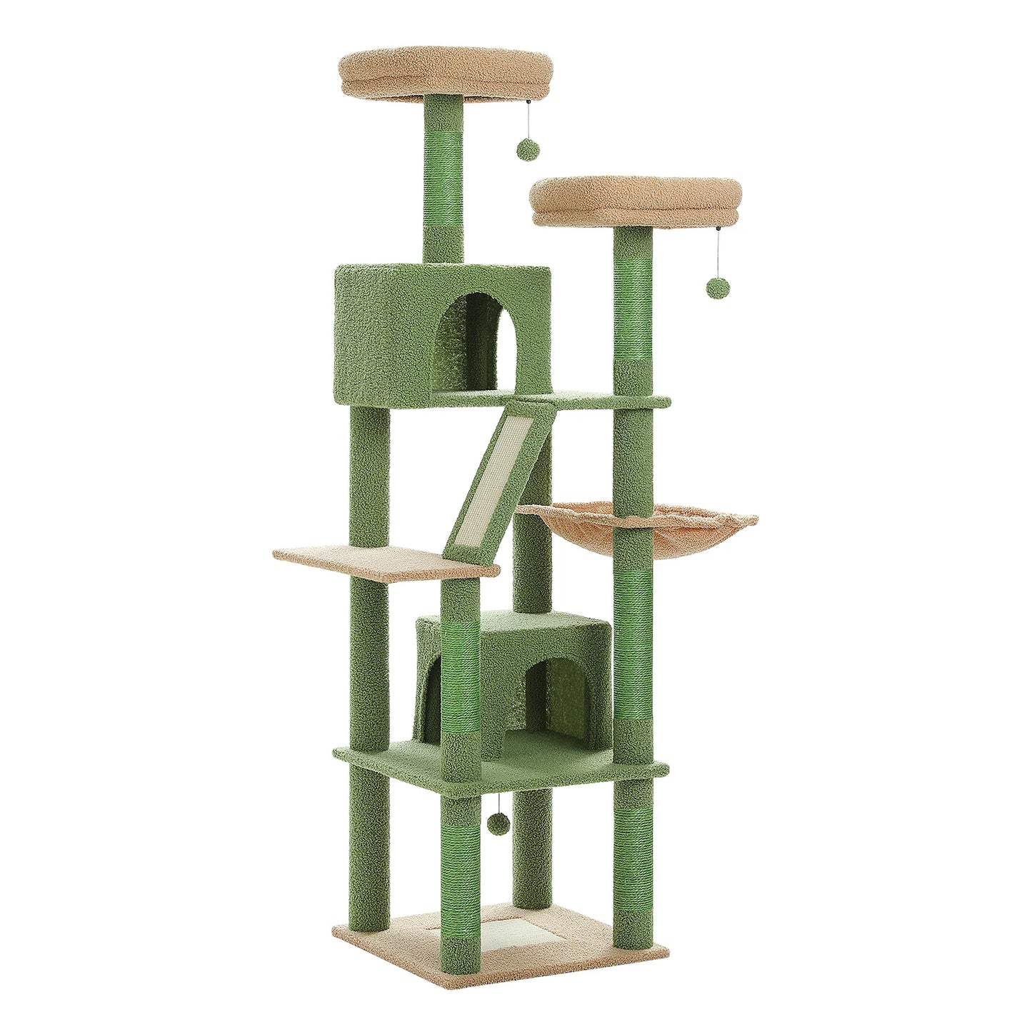 Large Cat Tree Tall Cat Tower for Indoor Cats
Multi-Level Plush Cat Condo with Scratching Posts Scratching Boards Perches Caves