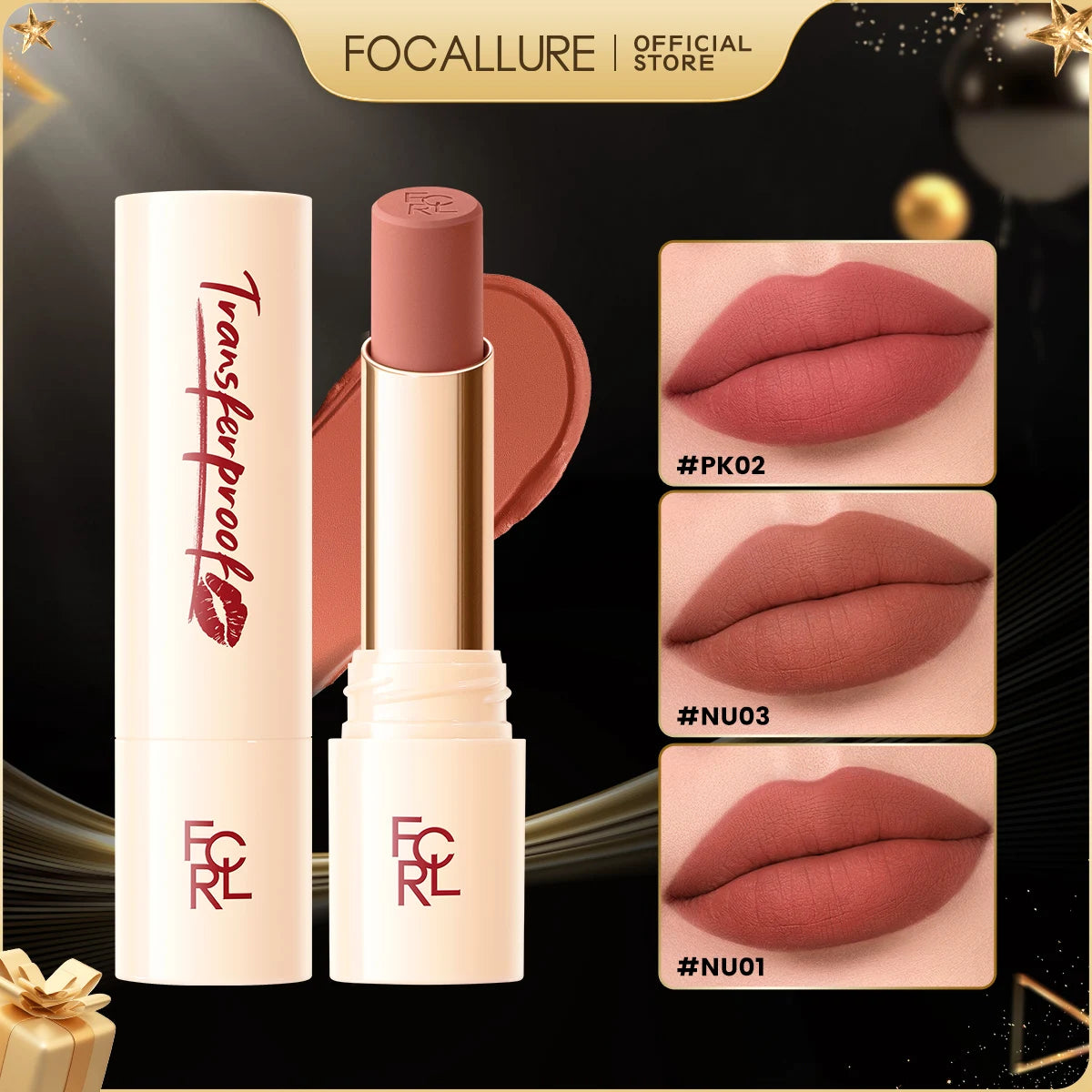 Lightweight Matte Lipstick Waterproof Transfer proof
Lip Balm High Pigmented Moisturizing Lip Tints Makeup Cosmetics