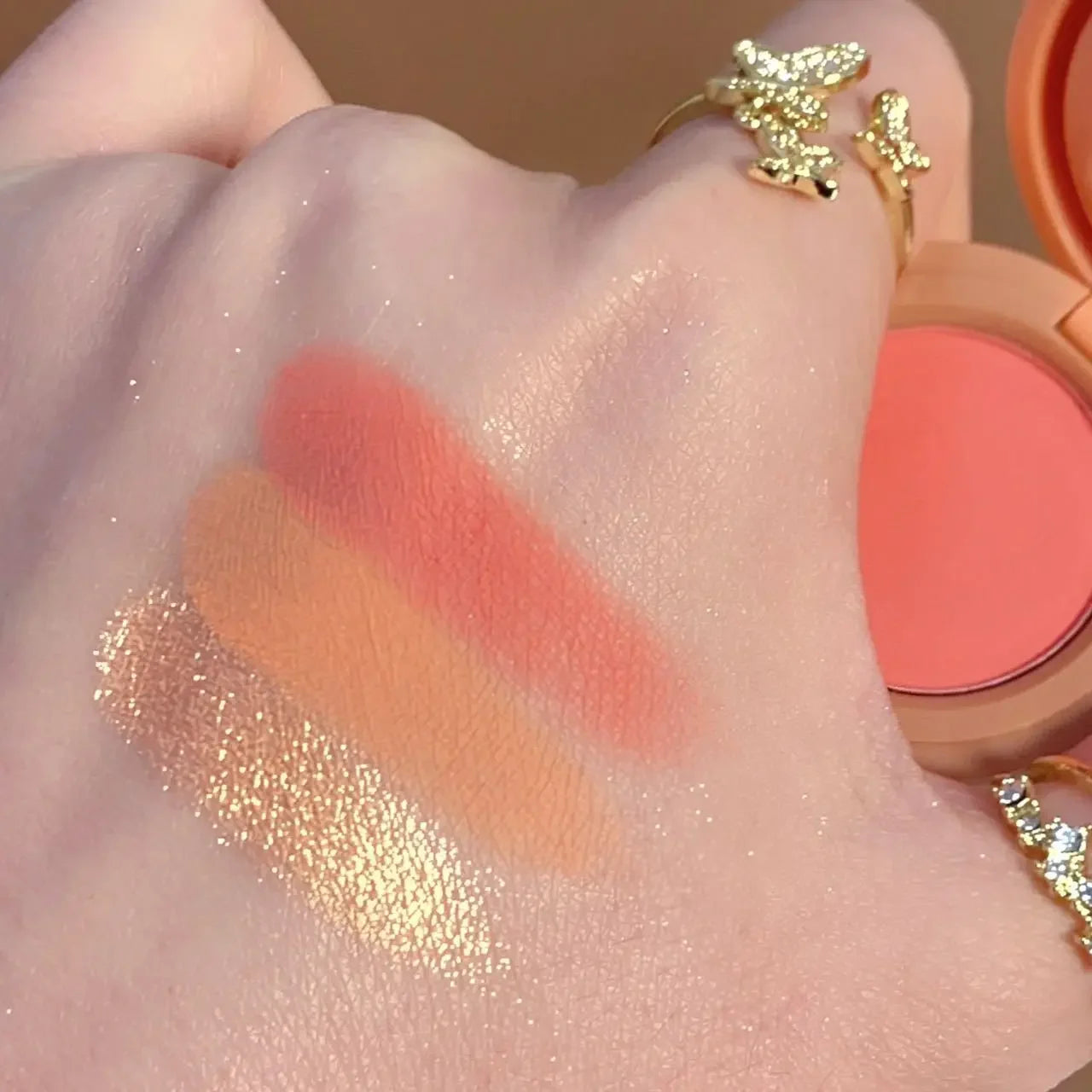 3in1 Blush Palette Pressed Highlighter Palette
LongLasting Waterproof Matte Highlighter Shimmer Blush Makeup