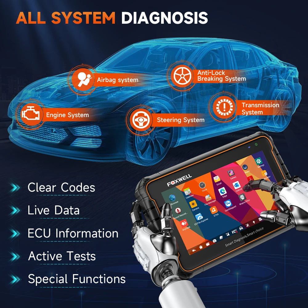 GT60 Professional
OBD2 Automotivo Scanner
24+ Reset ABS SAS TPMS Reset ODB 2 OBD2 Scanner All System Diagnostic Tool
