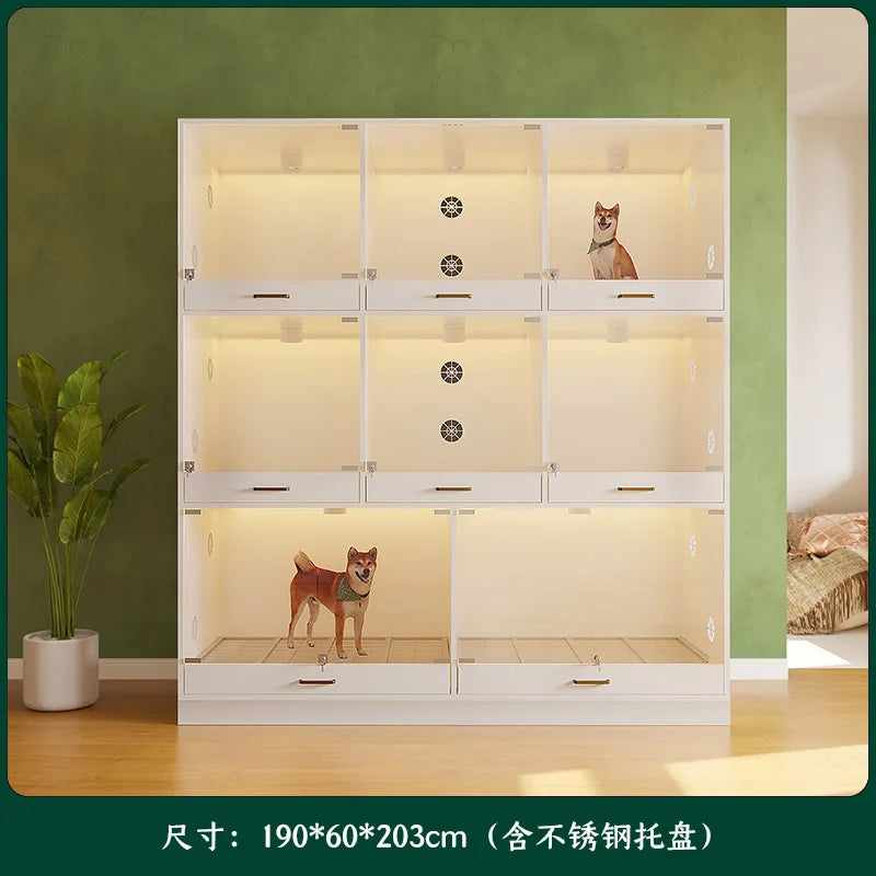 Pet Cabinet Customized Pet Dog Foster Cage Solid Wood Cage Display Cabinet Pet Store Care