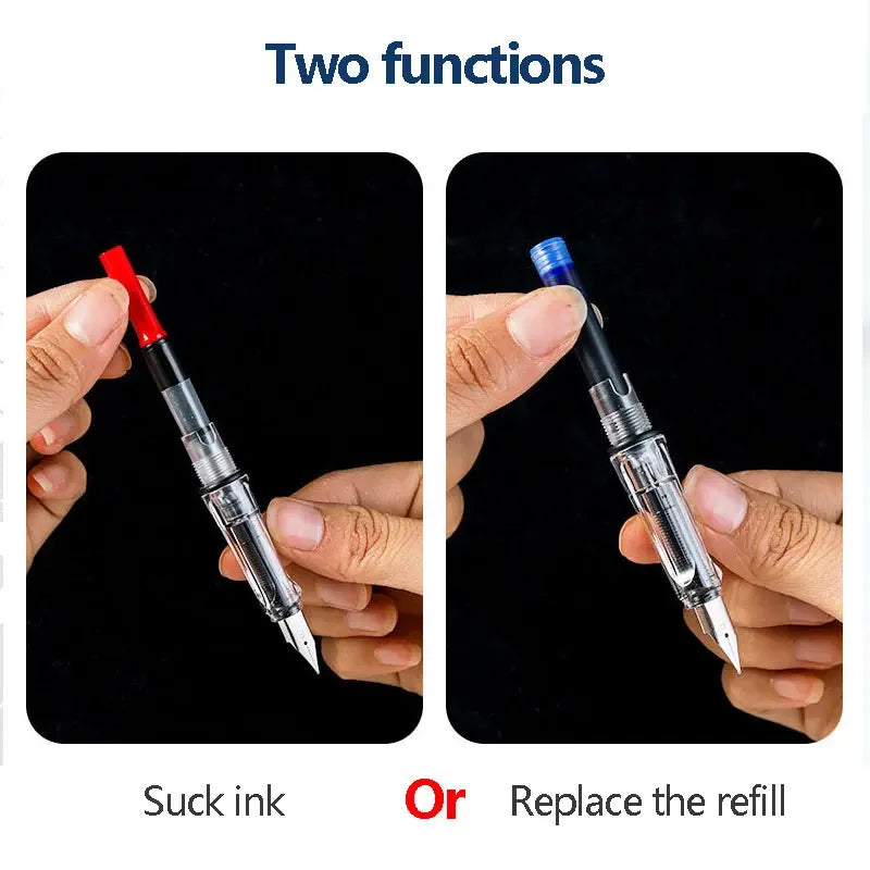 53Pcs Fountain Pen Replaceable Ink Set Black/Blue/Red ink 0.3 Writing Supplies