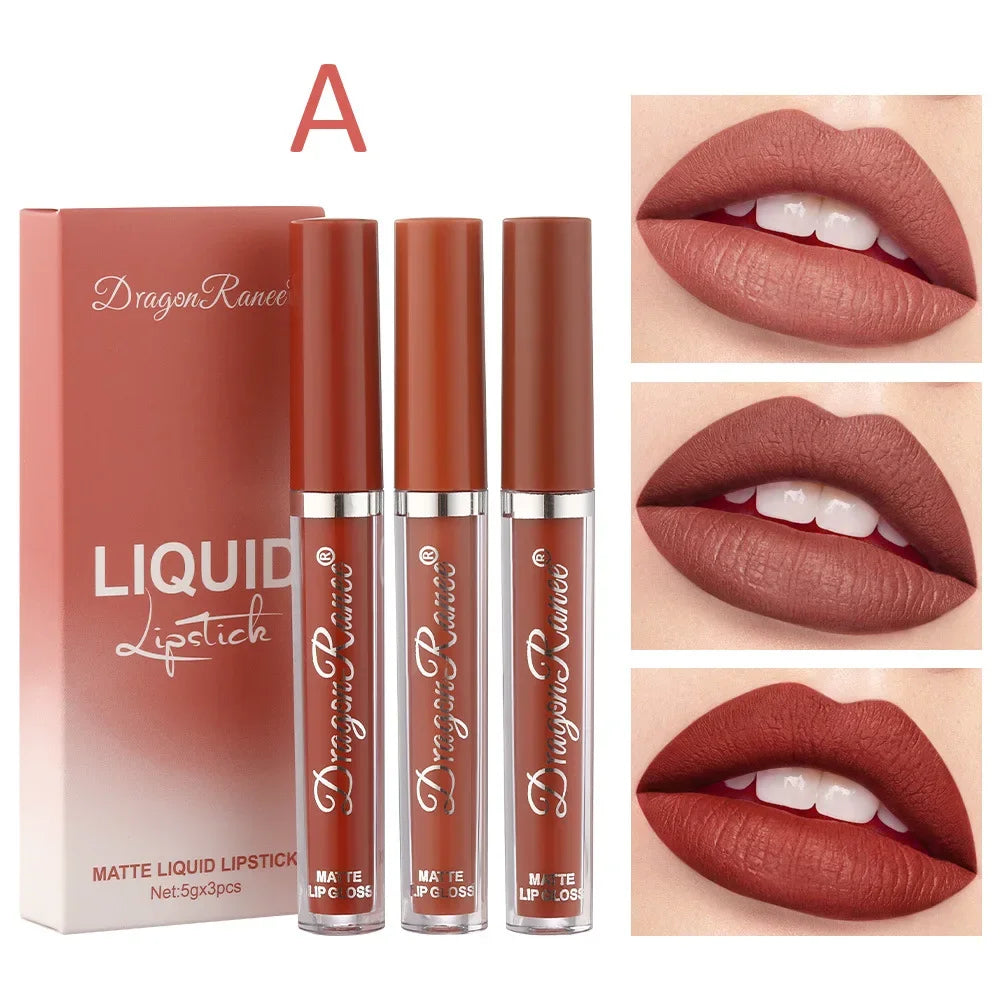 Lipsticks Set Make Up For Women Beauty Cosmetics
Matte Lipsticks Waterproof Long lasting Liquid Lip Tint Stain