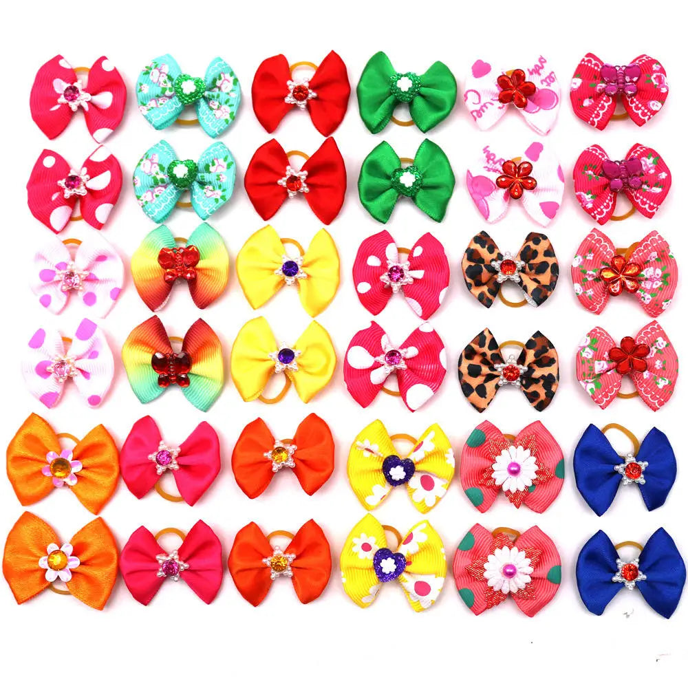 Dog Headdress Hair Bow Tie