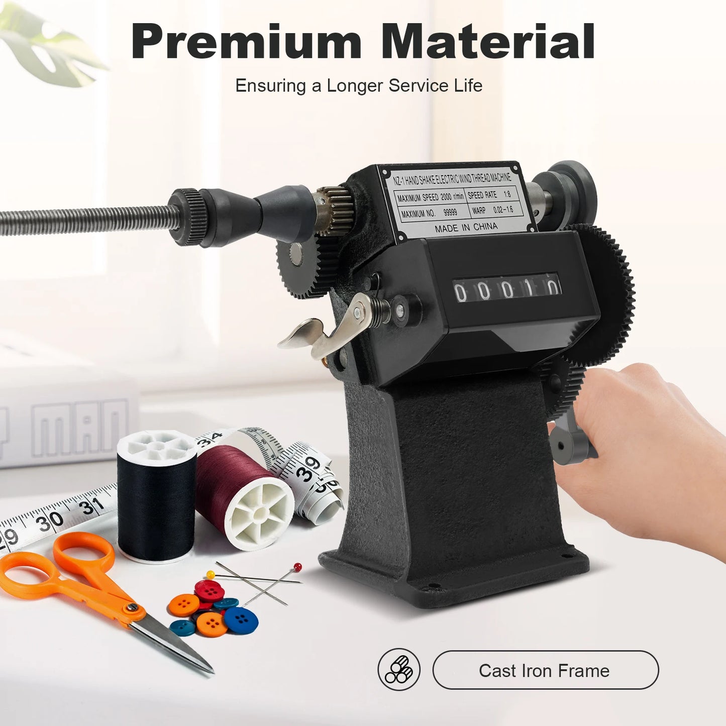 Manual Coil Winder with Counter 0-99999, High Quality Dual Purpose
