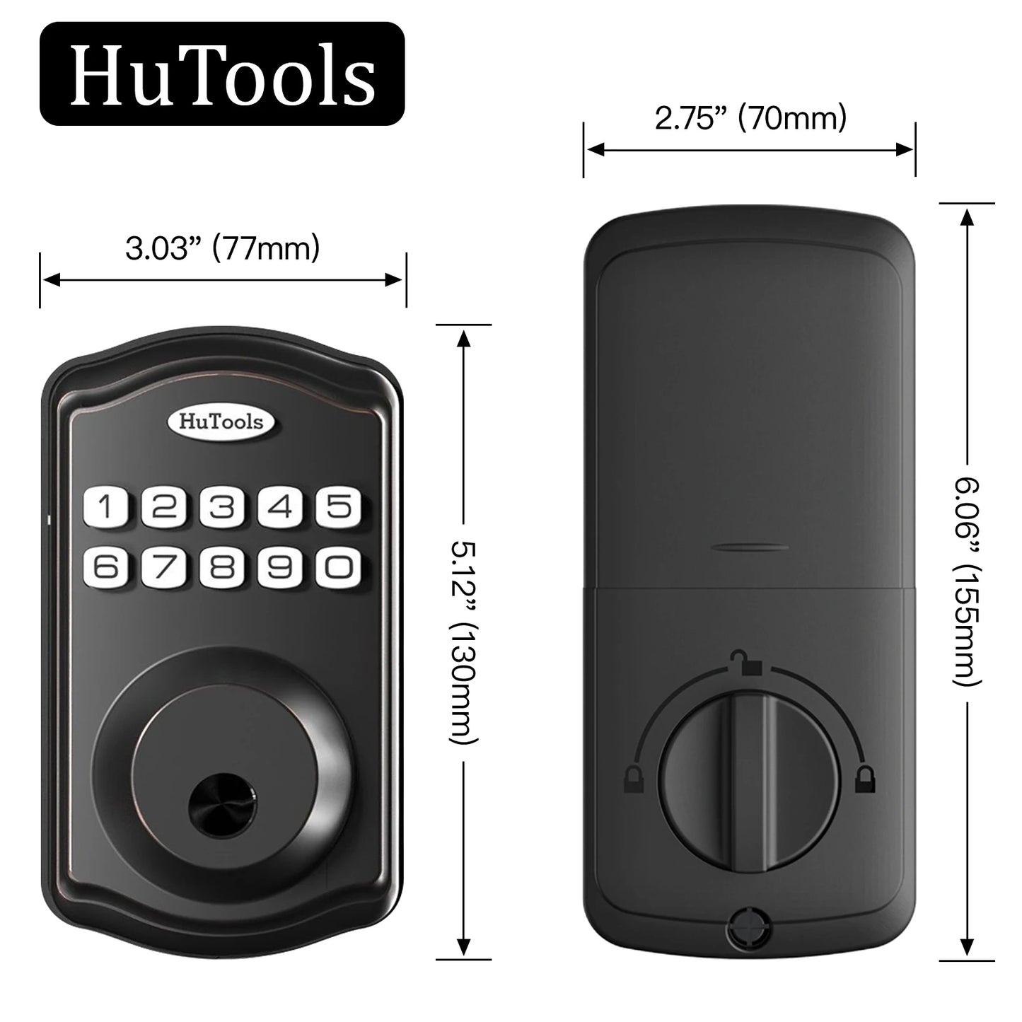Easy To Install Black/silver Smart Fingerprint Key Lock Fingerprint Password Lock Suitable(No handle)
